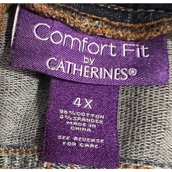 Catherines Comfort Fit Elastic Waist Stretch‎ Denim Jeans Size 4 X 26" Inseam - Picture 3 of 4